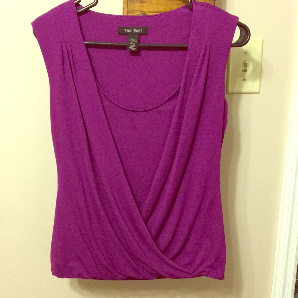 WHBM Purple Sleeveless Blouse